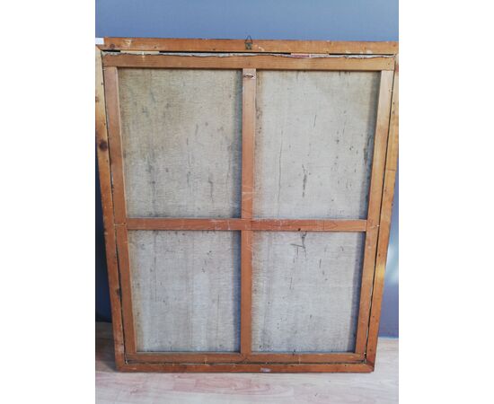 Landscape painting with flowers