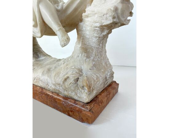 Scultura donna su amaca - inizio Novecento