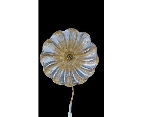 'Cordonato oro' glass lamp. Barovier & Toso. Murano.