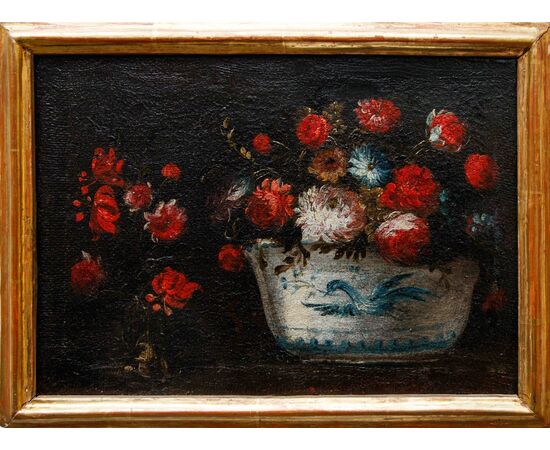 Scuola lombarda del XVII secolo, Natura morta con vaso di fiori