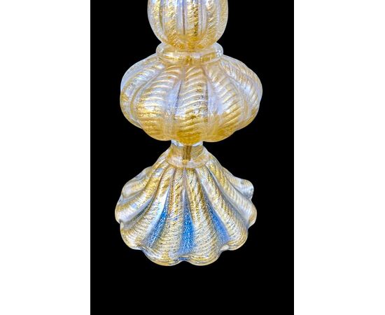 'Cordonato oro' glass lamp. Barovier & Toso. Murano.