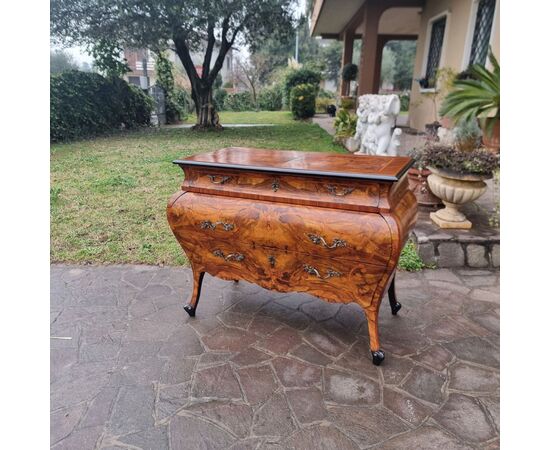 Lombard chest of drawers, late 19th century in Louis XV style