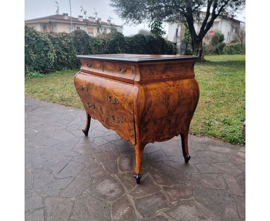 Lombard chest of drawers, late 19th century in Louis XV style