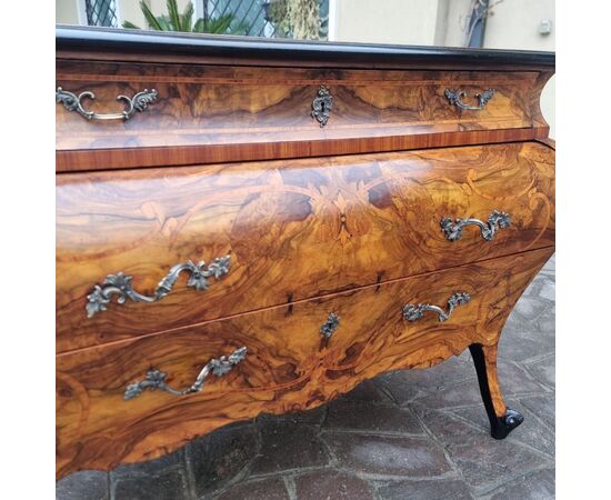 Lombard chest of drawers, late 19th century in Louis XV style