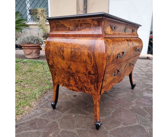 Lombard chest of drawers, late 19th century in Louis XV style