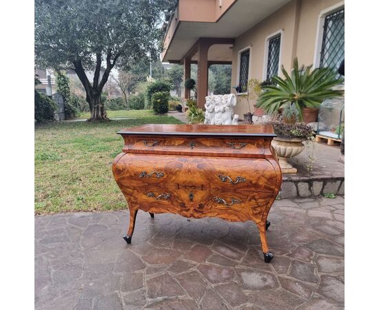 Lombard chest of drawers, late 19th century in Louis XV style