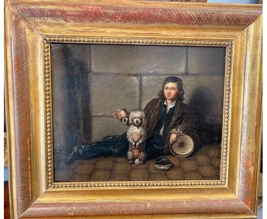 Dipinto olio su tela con cornice in oro