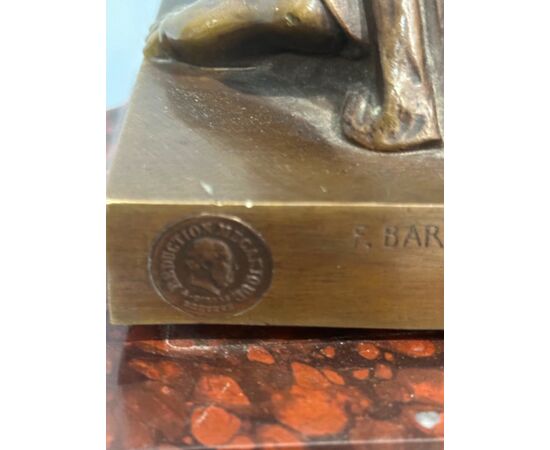 Orologio in marmo con bronzo