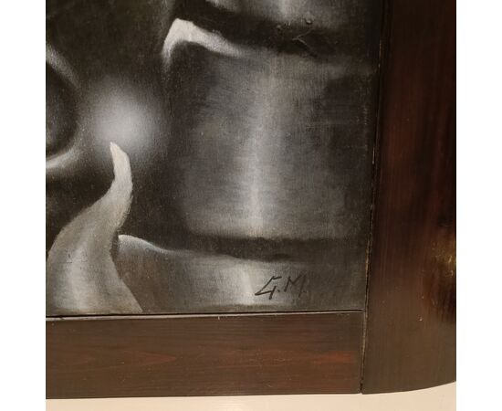 Pittura Brutalista anni '60/70 su tela : arte moderna