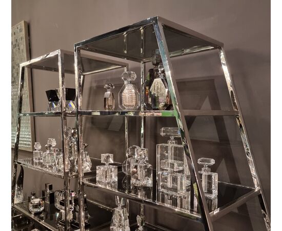 Elegant Vintage Chrome Steel Etagere: Style and Functionality