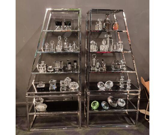 Elegant Vintage Chrome Steel Etagere: Style and Functionality