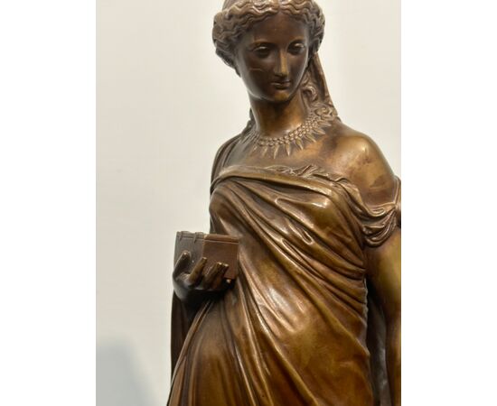 Orologio in marmo con bronzo