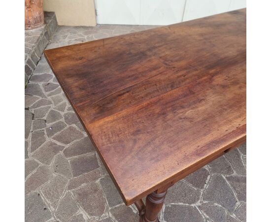 Large Tuscan Walnut Fratino Table from the 1700s