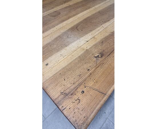 GRANDE TAVOLO IN NOCE DEL XIX SECOLO PER CANTINETTA