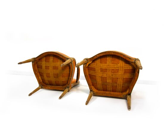 Coppia di poltrone in legno laccato, Georges Jacob, Parigi, fine del XVIII secolo