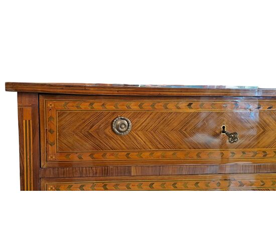 INLAID CHEST OF DRAWERS - PIEDMONT - LOUIS XVI