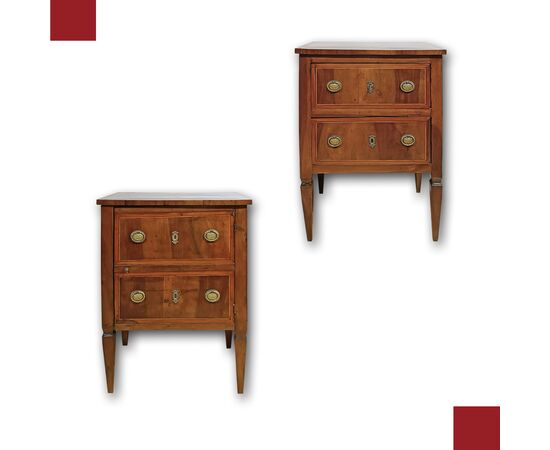 PAIR OF LOUIS XVI NIGHTSTANDS, SECOND HALF OF THE 18TH CENTURY