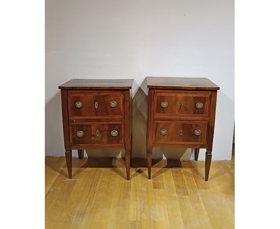 PAIR OF LOUIS XVI NIGHTSTANDS, SECOND HALF OF THE 18TH CENTURY