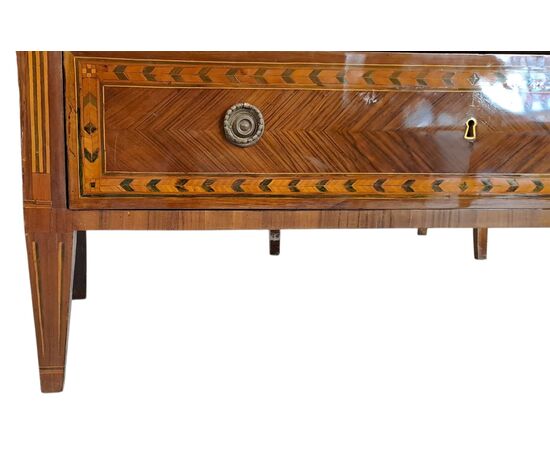 INLAID CHEST OF DRAWERS - PIEDMONT - LOUIS XVI