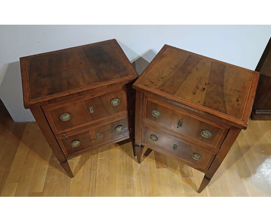 PAIR OF LOUIS XVI NIGHTSTANDS, SECOND HALF OF THE 18TH CENTURY