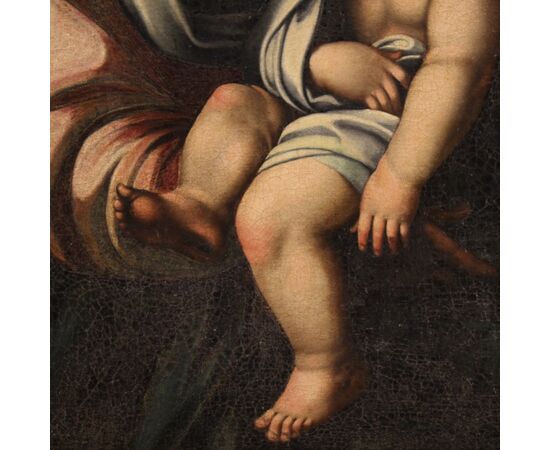 Italian painting Virgin with child from 18th century