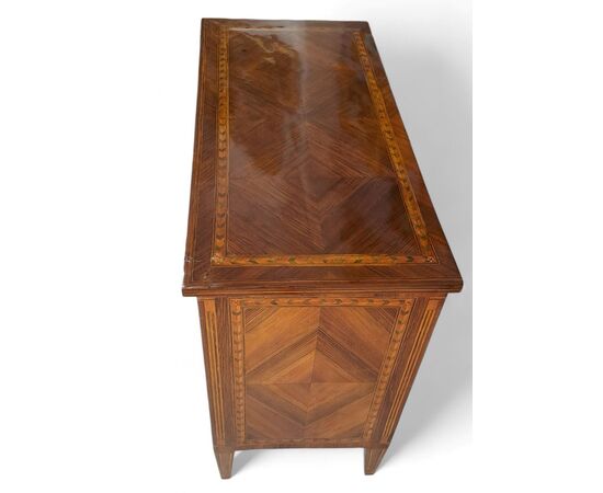 INLAID CHEST OF DRAWERS - PIEDMONT - LOUIS XVI