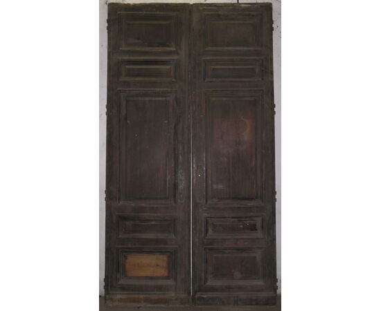 ptci410 walnut paneled entrance door measure. h 282 cm x 153 cm