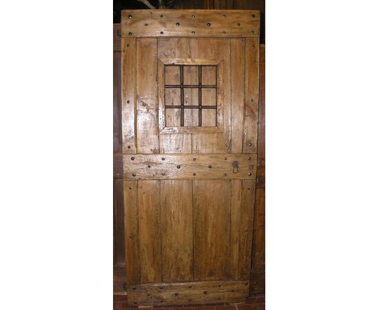 ptir355 in poplar door with window, mis. h cm x 204 cm89, thick. 5 cm