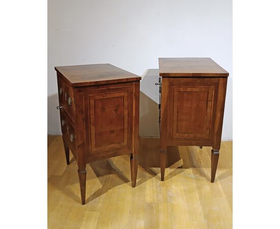 PAIR OF LOUIS XVI NIGHTSTANDS, SECOND HALF OF THE 18TH CENTURY
