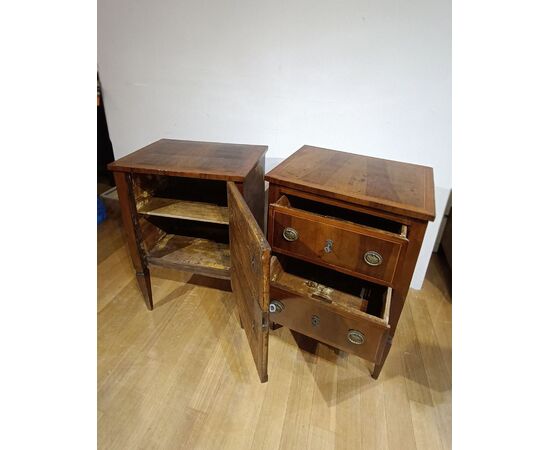 PAIR OF LOUIS XVI NIGHTSTANDS, SECOND HALF OF THE 18TH CENTURY