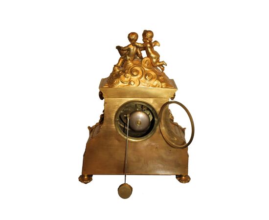 Orologio da tavolo Stile Luigi XIV in Bronzo Dorato - XIX secolo