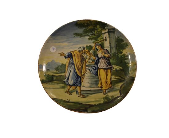 French majolica decorated plate - 19th century