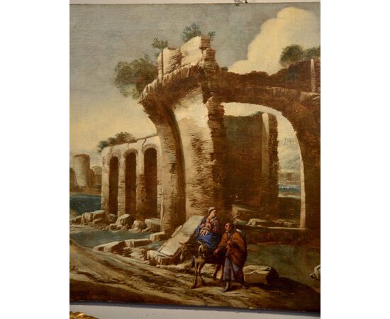 Landscape with ruins, Antonio Travi, known as il Sestri (Sestri Ponente 1608 - Genoa 1665), circle