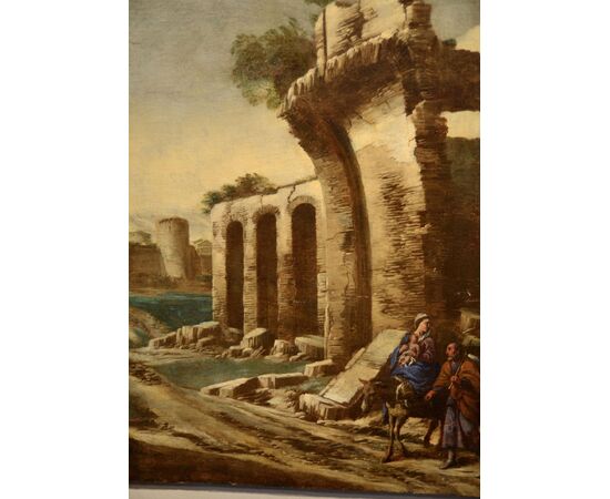 Landscape with ruins, Antonio Travi, known as il Sestri (Sestri Ponente 1608 - Genoa 1665), circle