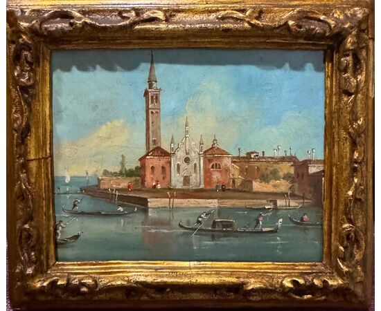 Veduta di Venezia – dipinto su tavoletta seguace di GIACOMO GUARDI