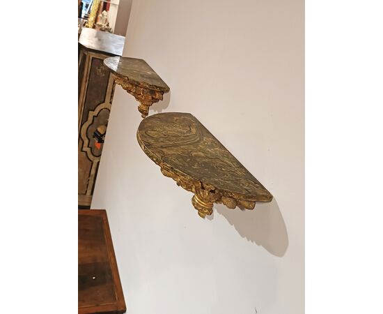 COPPIA DI MENSOLE NEOCLASSICHE FINE XVIII SECOLO