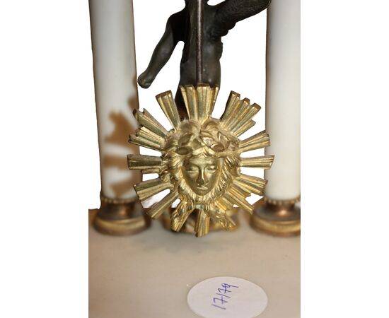 Marble and gilded bronze mantel clock, France, late 19th century