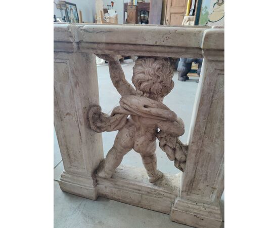 Esclusiva coppia di balaustre in marmo lumachella - H 75 cm - Venezia