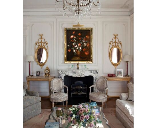 Floral composition in embossed vase, Francesca Volò Smiller (Milan, 1657 - 1700)