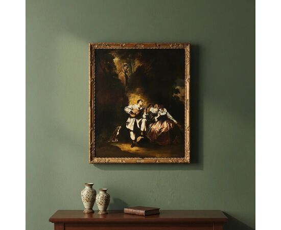 
Festa Galante – Dipinto ad oliosu tela, Scuola Francese (XIX secolo)