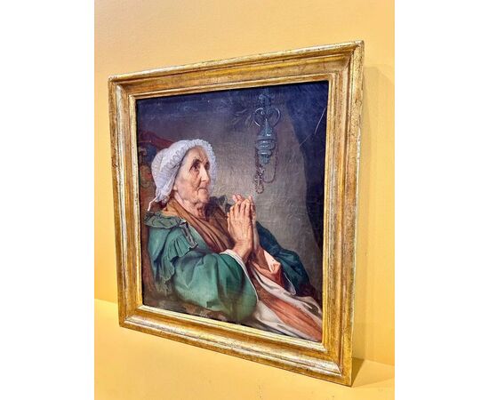 
Gaetano Ferri, Ritratto di anziana in preghiera, 1860