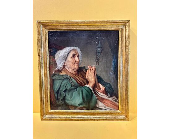 
Gaetano Ferri, Ritratto di anziana in preghiera, 1860