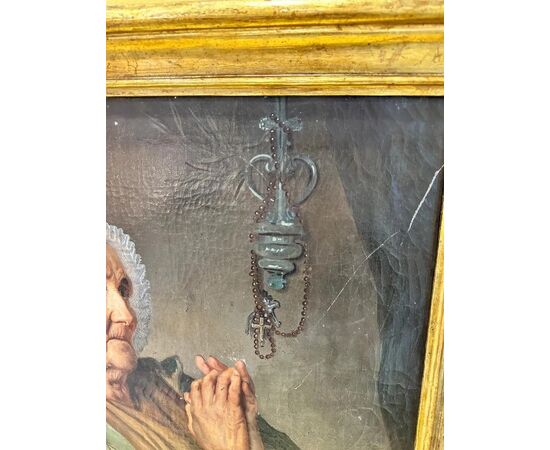 
Gaetano Ferri, Ritratto di anziana in preghiera, 1860