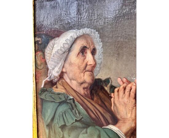 
Gaetano Ferri, Ritratto di anziana in preghiera, 1860