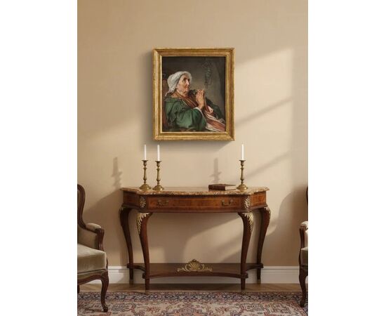 
Gaetano Ferri, Ritratto di anziana in preghiera, 1860