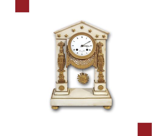OROLOGIO A TEMPIETTO NEOCLASSICO FINE XVIII SECOLO