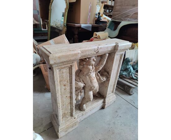 Esclusiva coppia di balaustre in marmo lumachella - H 75 cm - Venezia