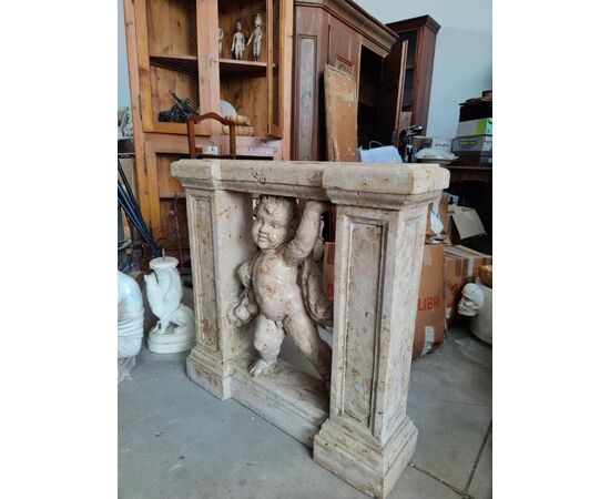 Esclusiva coppia di balaustre in marmo lumachella - H 75 cm - Venezia