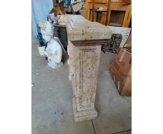 Esclusiva coppia di balaustre in marmo lumachella - H 75 cm - Venezia