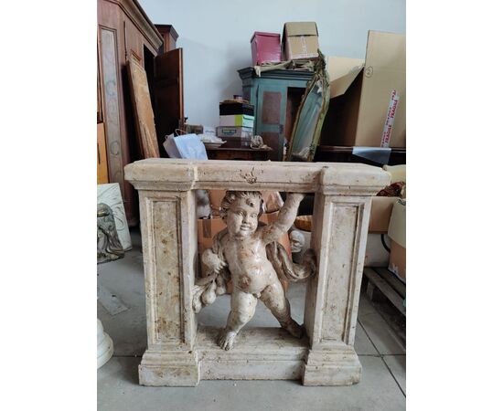 Esclusiva coppia di balaustre in marmo lumachella - H 75 cm - Venezia